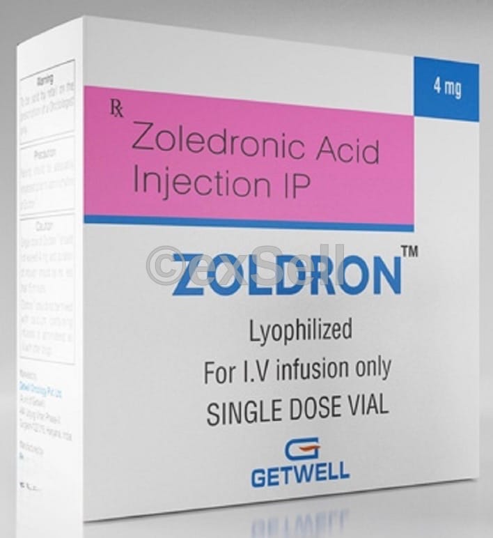 Zoldron Injection 4 mg Injection – Zoledronic acid (4mg)