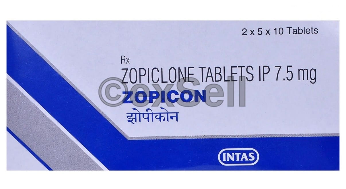 Zopicon 7.5mg Tablet 7.5 mg Tablet – Zopiclone (7.5mg)